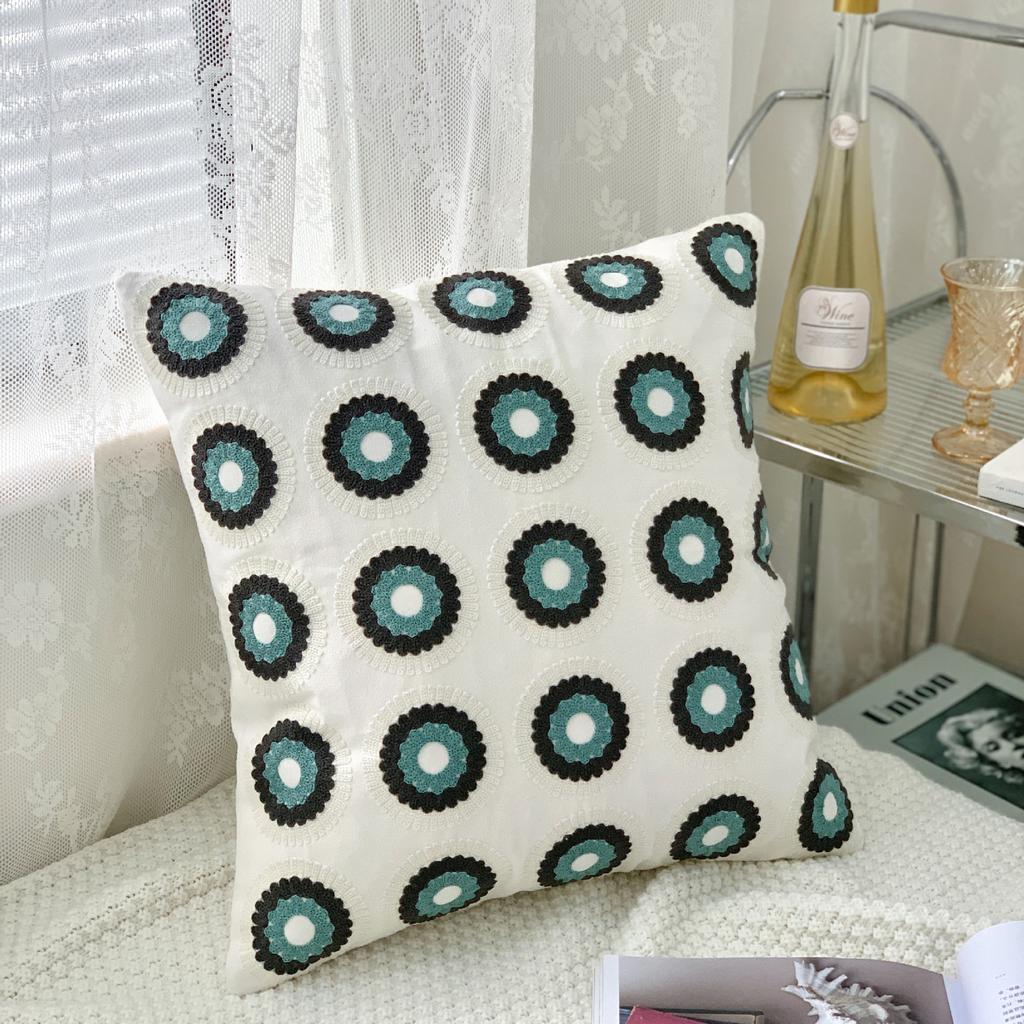 45x45cm Ethnic-Style Floral Embroidered Pillowcase Cojines Cotton Owel Embroidered Throw Cushion Cover Headboard Pillowcases