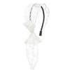 Solid Color Wide Mesh Flower Headband Bow Hairbands for Women Hair Accessories Headbands