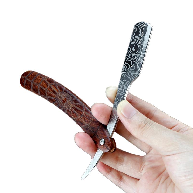 Men Straight Razors Barber Edge Blades Hair Shaving Tools Safety Professional Stainless Steel Folding Knife Hair Removal Kit