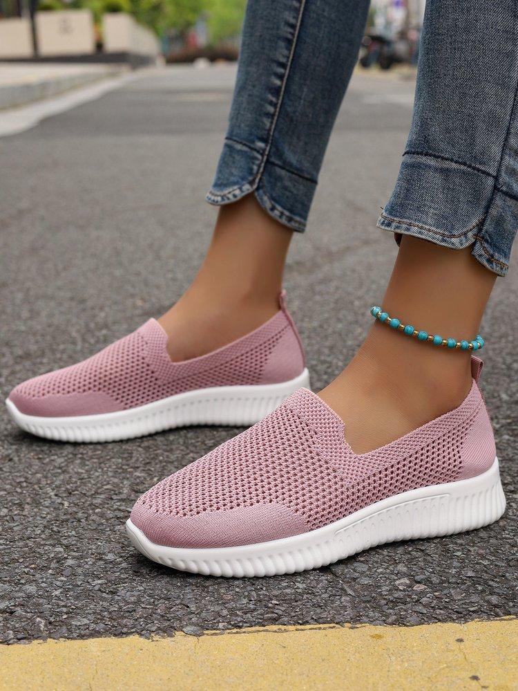 

Повседневная женская обувь большого размера из сетчатого дышащего материала, новинка осени, женская удобная обувь на мягкой подошве и плоской подошве, из плетеного материала 43