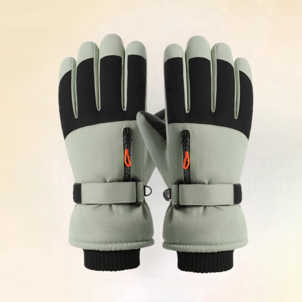 Touch Screen Plush Winter Warm Gloves Waterproof Motorcycle Cycling Gloves  For Women Man