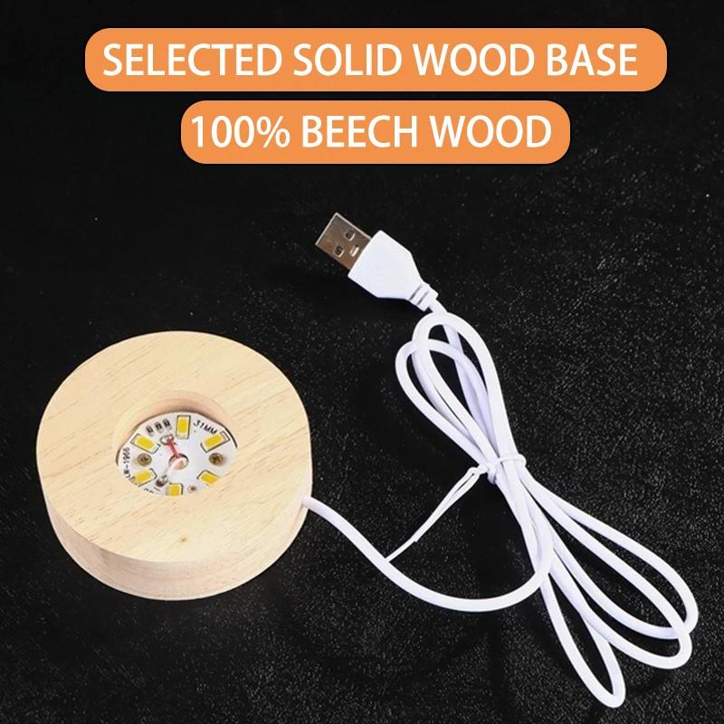 2025 New Bedroom Bedside Table Decoration For Friends Couples Heartfelt Gifts Creative 3D Luminous Crystal Ball LED Night Light