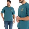 Men's Cotton T-Shirt with Print Loose T-Shirt 100% Cotton MORAJ XXL Blue