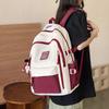 School bag student splicing contrasting colors casual versatile backpack large capacity multi-functional outdoor travel backpack