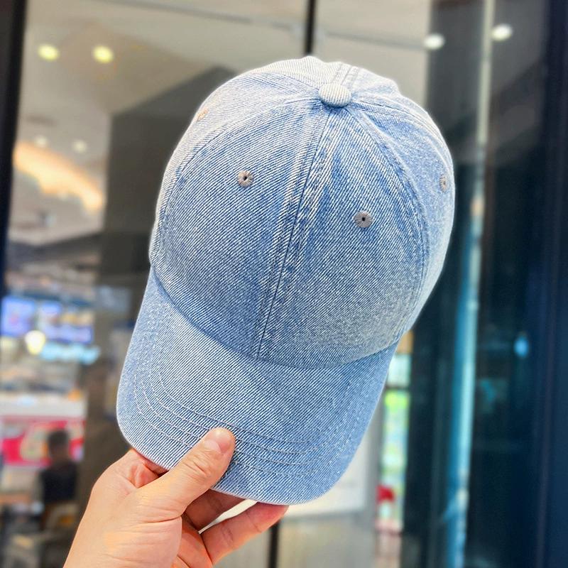 Hip Hop Denim Baseball Cap For Women Men Solid Color Snapback Adjustable Sunshade Hat JK Solid Y2K Korean Girl Dad Trucker Caps KTY