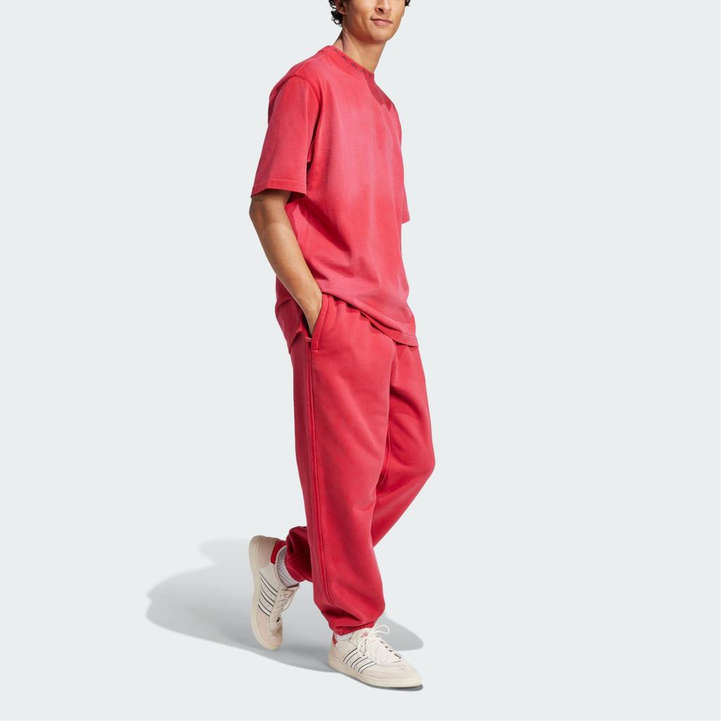 Adidas Oryginalne EQT SS25 Sportowe Prane Minimalistyczne Okrągły Dekolt Dopaminowe Koszulki z Krótkim Rękawem Męskie Koszulki Czerwone JP4960