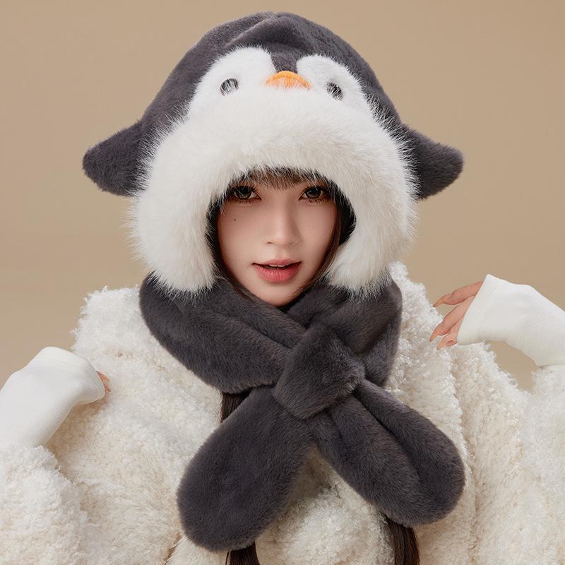 Zootopia Nick Fox Windproof Snood: Winter Cartoon Warm Hat & Ear Muffs Combo