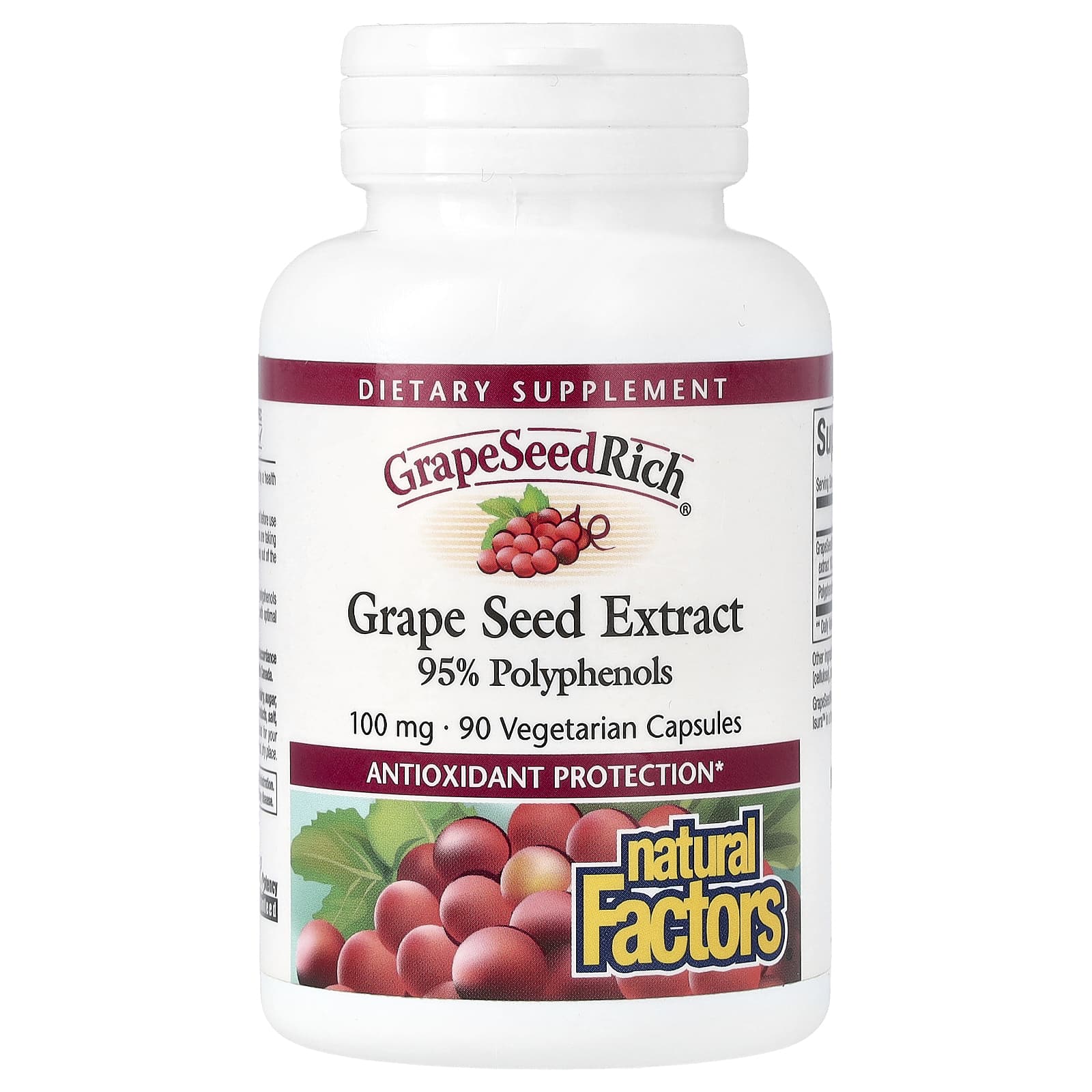 

Grapeseedrich, Grape Seed Extract, 100Mg, 90 Veggie Caps
