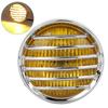 Vintage Motorcycle Grill Headlight Halogen Head Lamp High Brightness Electroplate