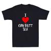I Love Gay Butt Sex Funny Red Heart Dirty Quote Gift Novelty Unisex Tshirt Tee