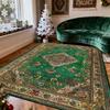 Green Christma Style Living Room Carpet Persian Retro Decoration Christma Tree Side Plush Rug Bedroom Easy Clean Soft Floor Mat