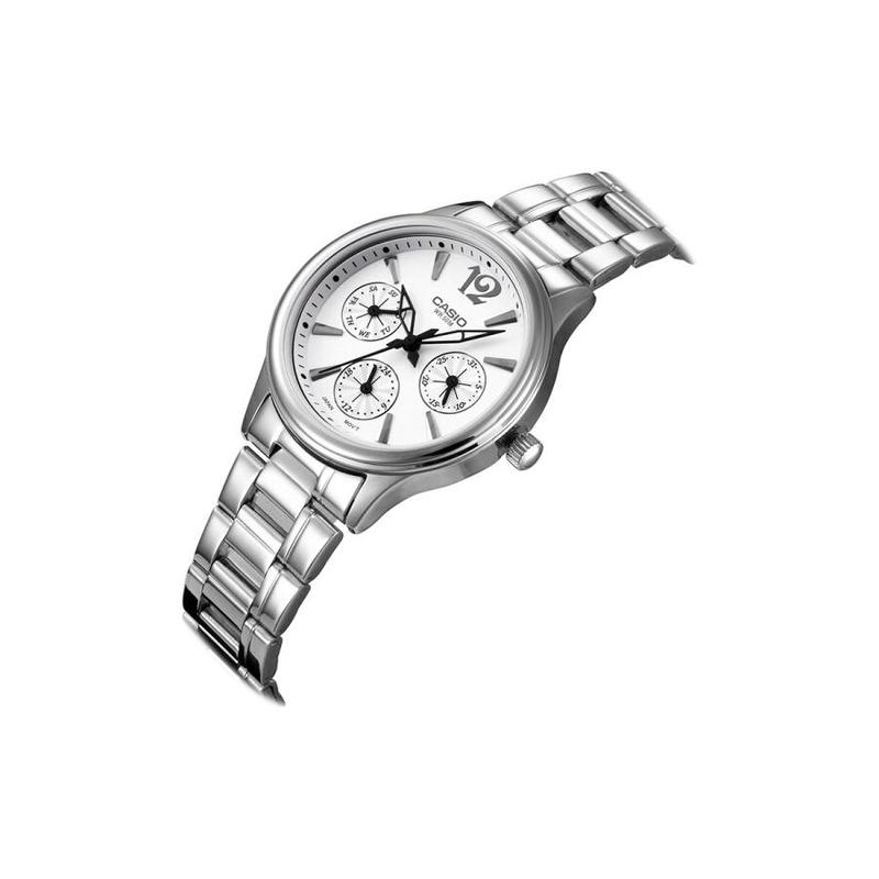 Casio STANDARD Series Waterproof Business Quartz Movement Stainless Steel Strap Japanese and Korean Women's Watch White Dial LTP-2085D-7AVDF