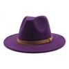 Men'S And Women'S Top Hat Flat Edge Straight Edge Suede With Accessories Woolen Jazz Hat