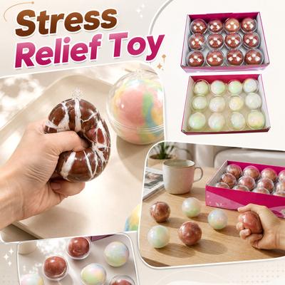 12 Pieces Handmade Crispy Squeeze Balls Sensory Stress Relief Toys Soft Flexible Texture for Kids and Adults