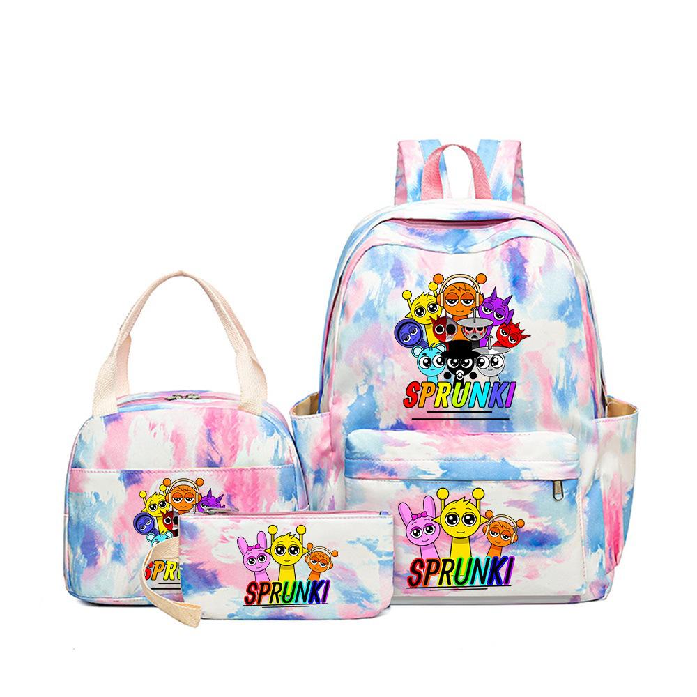 Rhythm Box Student School Bag Children's Backpack Backpack Three-piece Set