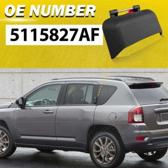 For 2007-2016 Jeep Compass Rear Driver Exterior Door Handle Black Plastic