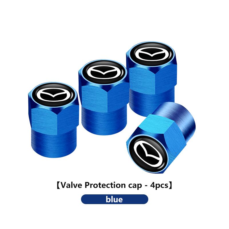 

For Mazda 4Pcs Car Wheel Tire Valve Cap Protection Cover Auto Accessories 3 6 CX5 2 CX3 CX9 MX5 RX8 Axela Demio Atenza MS