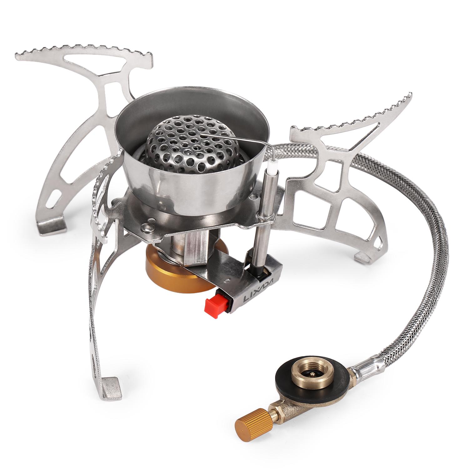 Lixada складная газовая плита для кемпинга ветрозащитная с пьезоэлектрическим зажиганием — фото 11