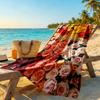 Rose Customized Name Beach Towel Super Soft & Absorbent Ideal for Travel Outdoor Swim Pool Yoga Surf Camping Hiking Gym Gift Holiday