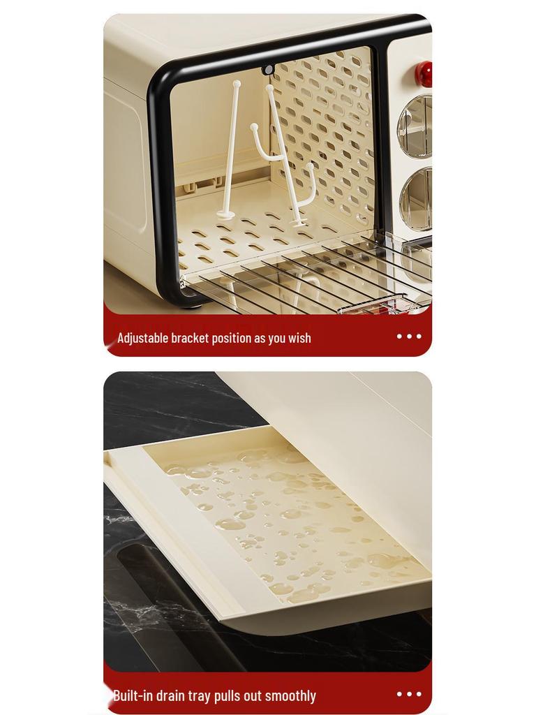 Desktop Dustproof Cup Storage Rack for Kitchen Countertops