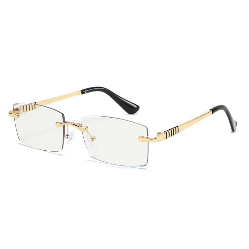 Latest Photochromic Color Changing Reading Eyeglasses; Trendy Styley Business Cut Edge Frameless Design Reading Eyeglasses XJC3006 2.5