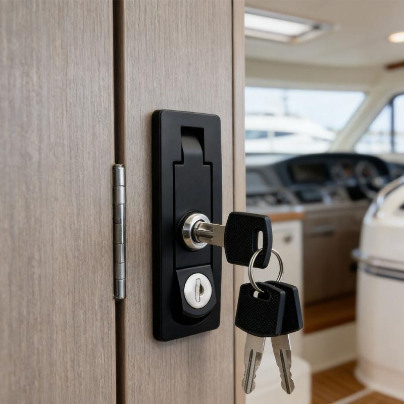 High Security Marine Grade Flat Surfaces Lock Universal For Travel Trailer Yacht Storage Compartment Easy Installation