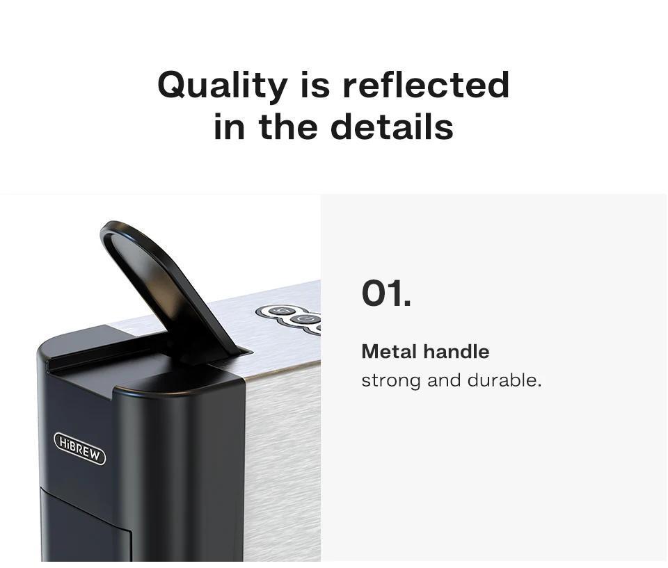 Home 5-in-1 Multifunctional Capsule Espresso Machine, Compatible with Dolce Gusto, Nespresso, ESE Capsules, and Coffee Powder, Stainless Steel