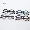 New Round Glasses Frame Women Men Small Frames Computer Optical Eyeglasses Vintage  Designer Leopard Black Glass Clear Lens