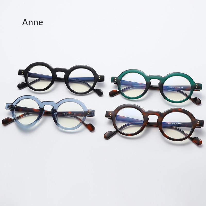 New Round Glasses Frame Women Men Small Frames Computer Optical Eyeglasses Vintage  Designer Leopard Black Glass Clear Lens
