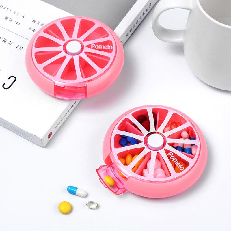 Compact Seven-Day Pill Organizer: Portable, Sealed, Large-Capacity Storage for Medications
