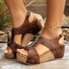 Colorful Sandals For Women Wedge Sandals Open Toe Wedge Heel Casual Thick Bottom Sandals Platform Thick Bottom Zapatos De Mujer