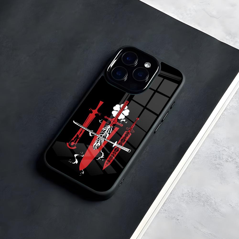

Чохол для телефону Asta Cartoon Black Clover Для IPhone 17 Pro Max 16 15 14 13 11 Pro Max Plus Скляний чохол для телефону iPhone17