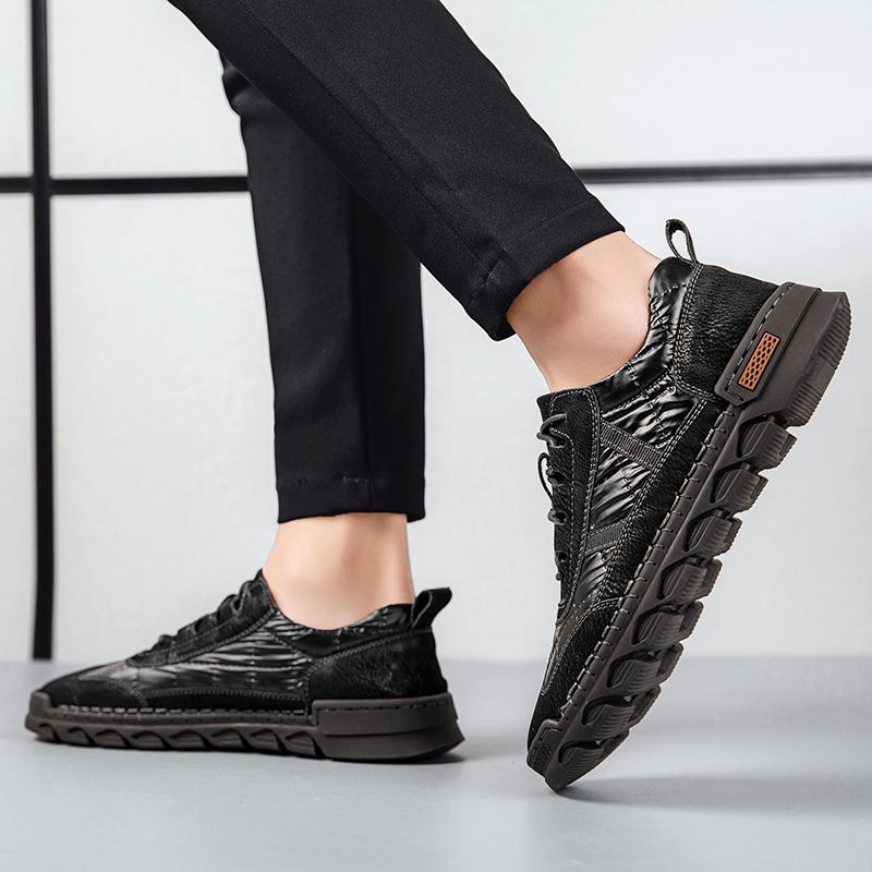 Модные мужские повседневные высококачественные кожаные туфли — фото 6