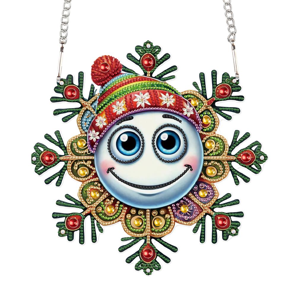 

Acrylic Special Shape Diamond Painting Hanging Pendant Easter Christmas Santa Claus Rhinestone Diamond Art Pendants Window Decor