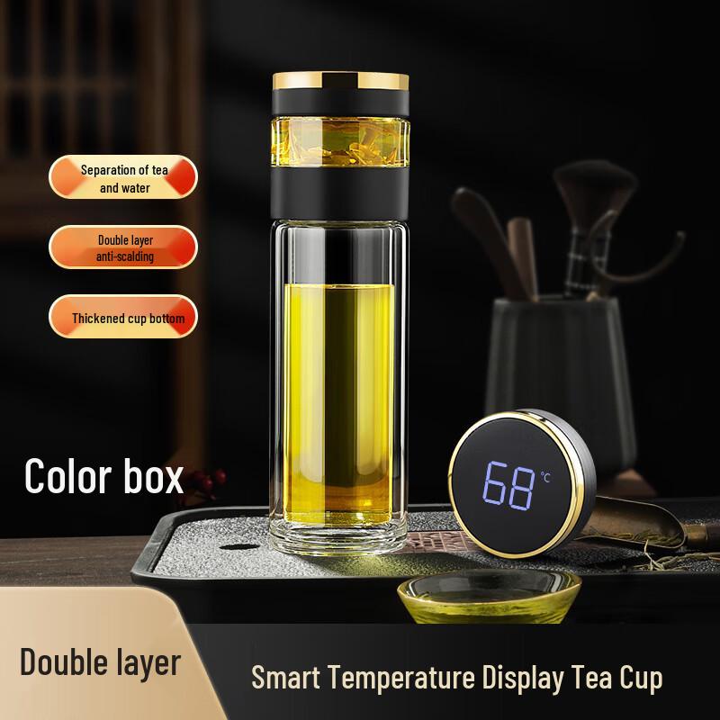 Shuixi Double-Layer Glass Tea Infuser Cup