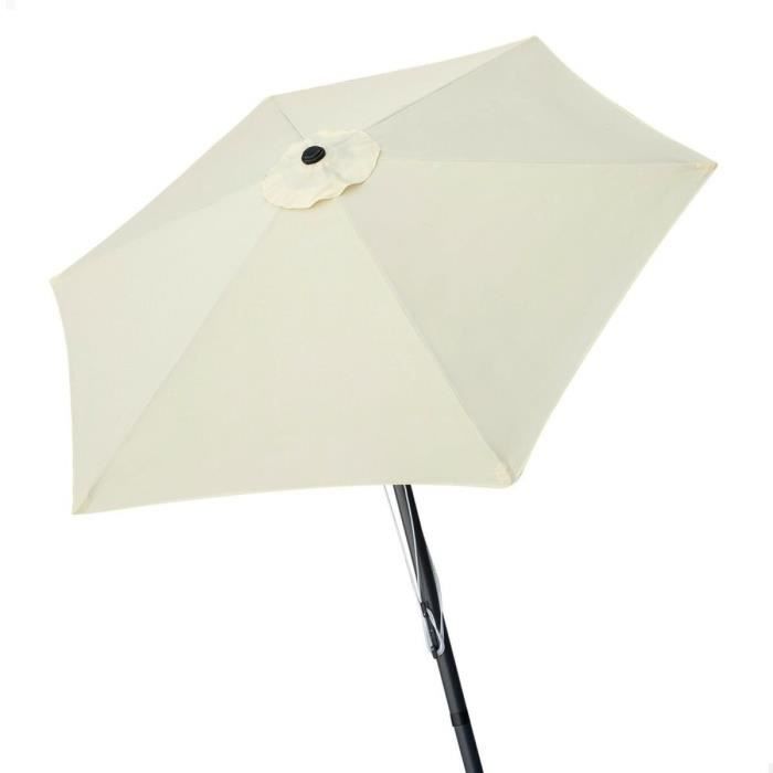 Parasol - Aktive - 270 x 236 x 270 cm - Acier et Aluminium - Couleur Crème - Rond