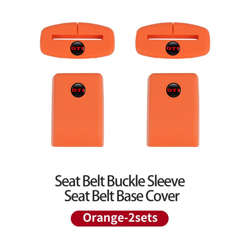 Car Silicone Seat Belt Buckle 0OKYJD5 Covers Scratch-Resistant Protective Covers Car Interior Accessories For VW Golf GTI Tiguan Passat
