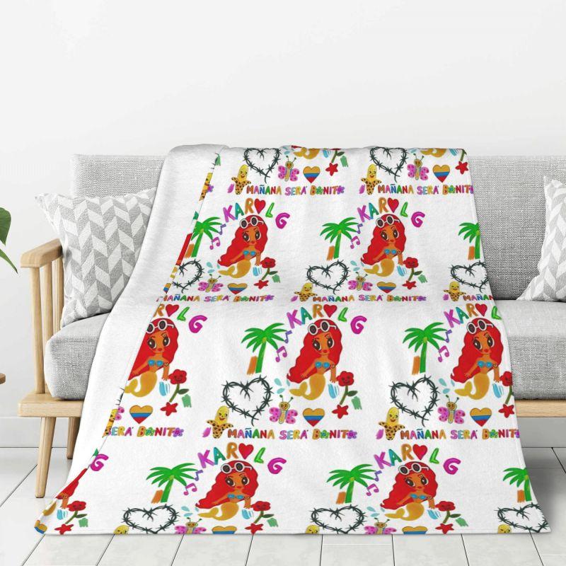 Custom Manana Sera Bonito Karol G Blanket Warm Fleece Soft Flannel Throw Blankets for Bed Couch Home Autumn