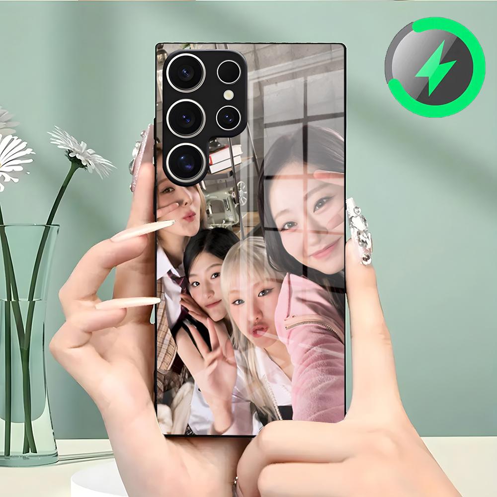 Kpop Girl Group Kiss Of Life Phone Case For Samsung S26 S25 S24 S23 S22 S21 S20 Edge Ultra Plus FE For Magsafe Glass Case