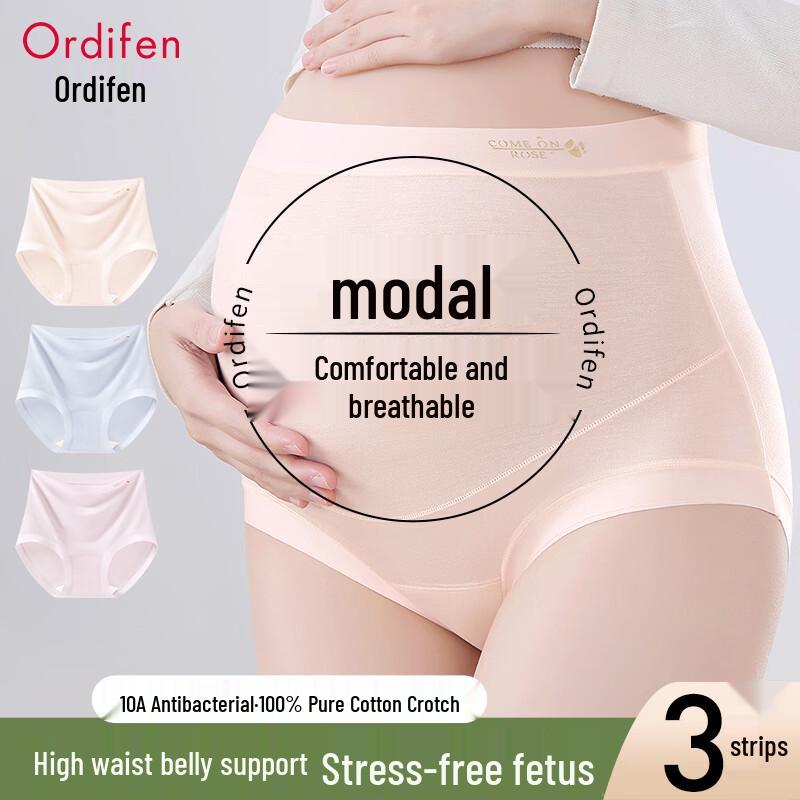 Ordifen Modal High-Waist Maternity Underwear 3-Pack 2XL