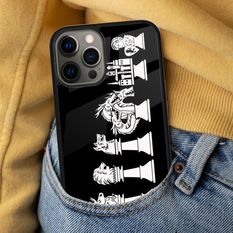 Chess Board Pieces Soft Phone Case for iPhone 17 Air 16e Pro max 15 Pro 13 14 Plus 11 12 MagSafe Magnetic Coque