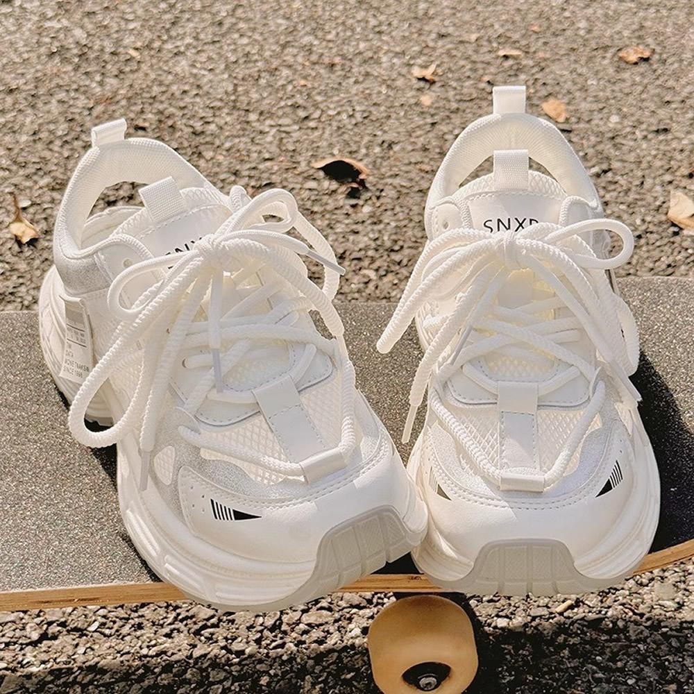 Autumn Breathable Women Casual Shoes Fashion High Heels Women Wedges Heels Sneakers Thick Sole Trainers Platform Shoes