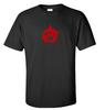Red ANARCHY SYMBOL On Black T-Shirt Anarchist Punk Riot Disorder Tee Shirt S-5XL