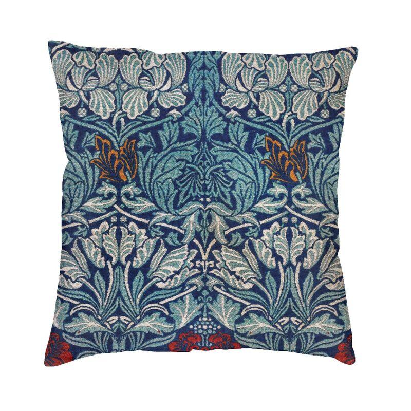 Tulip And Rose By William Morris Cushion Cover For Sofa Velvet Vintage Pattern Pillow Case Living Room Decoration Pillowcase