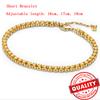 Copper Yellow & Blue Tennis Bracelet For Women Sparkling Pavé Circle Pearl Design Exquisite Gift New Arrival