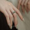 Jasper Auspicious Cloud Gourd Ring Female Niche Retro National Style Palace Opening Inlaid with New Chinese Style