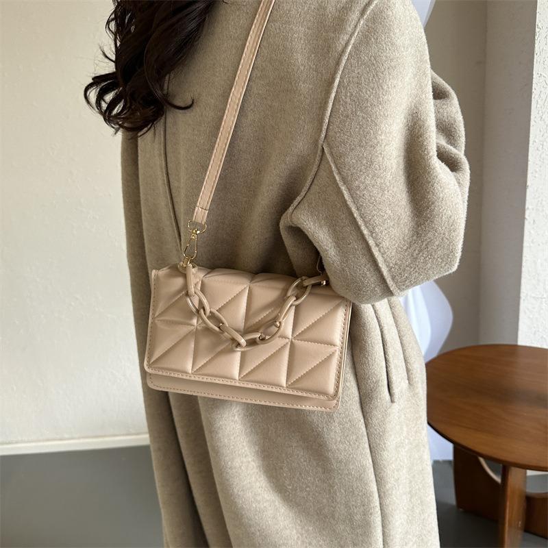 Casual personalized bag women's new trend fashion shoulder bag simple small square bag messenger bag