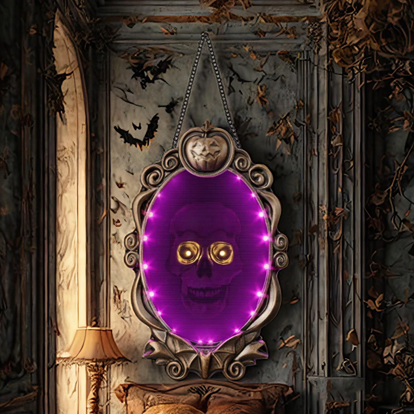 

Хэллоуин 15-дюймовое светящееся плавающее движущееся украшение-рамка со жутким звуком - украшение для помещения на вечеринку Хэллоуина One Size