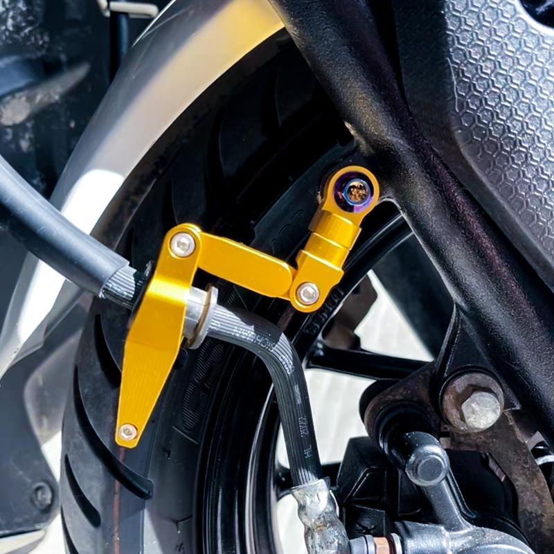Motorcycle Cable Clip Front Brake Line Hose Clamp Holder Replacement Foldable Design Aluminum Alloy Oil Pipe Clamps Accessories