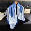 European retro knot simulation silk high-end large square scarf silk scarf printed shawl scarf sunscreen scarf headscarf scarf